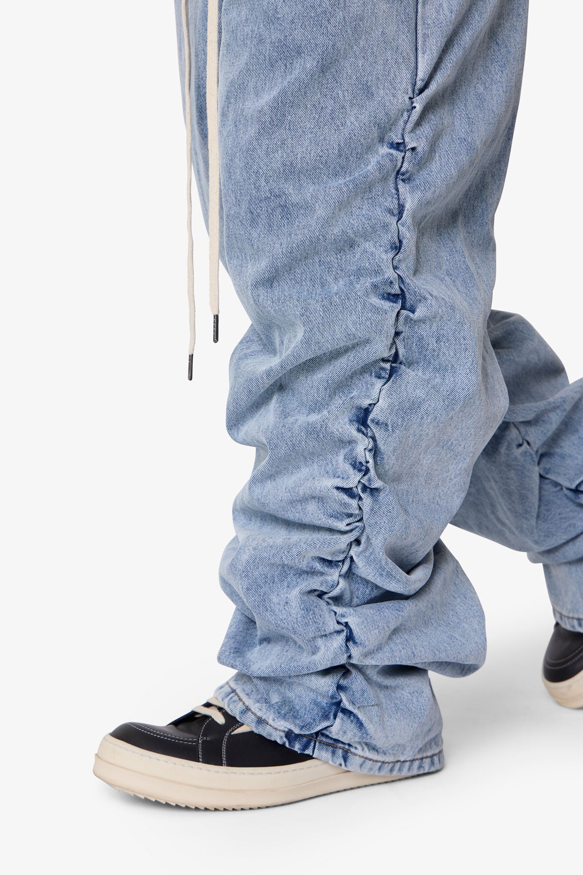 Ruched Denim - Light Blue