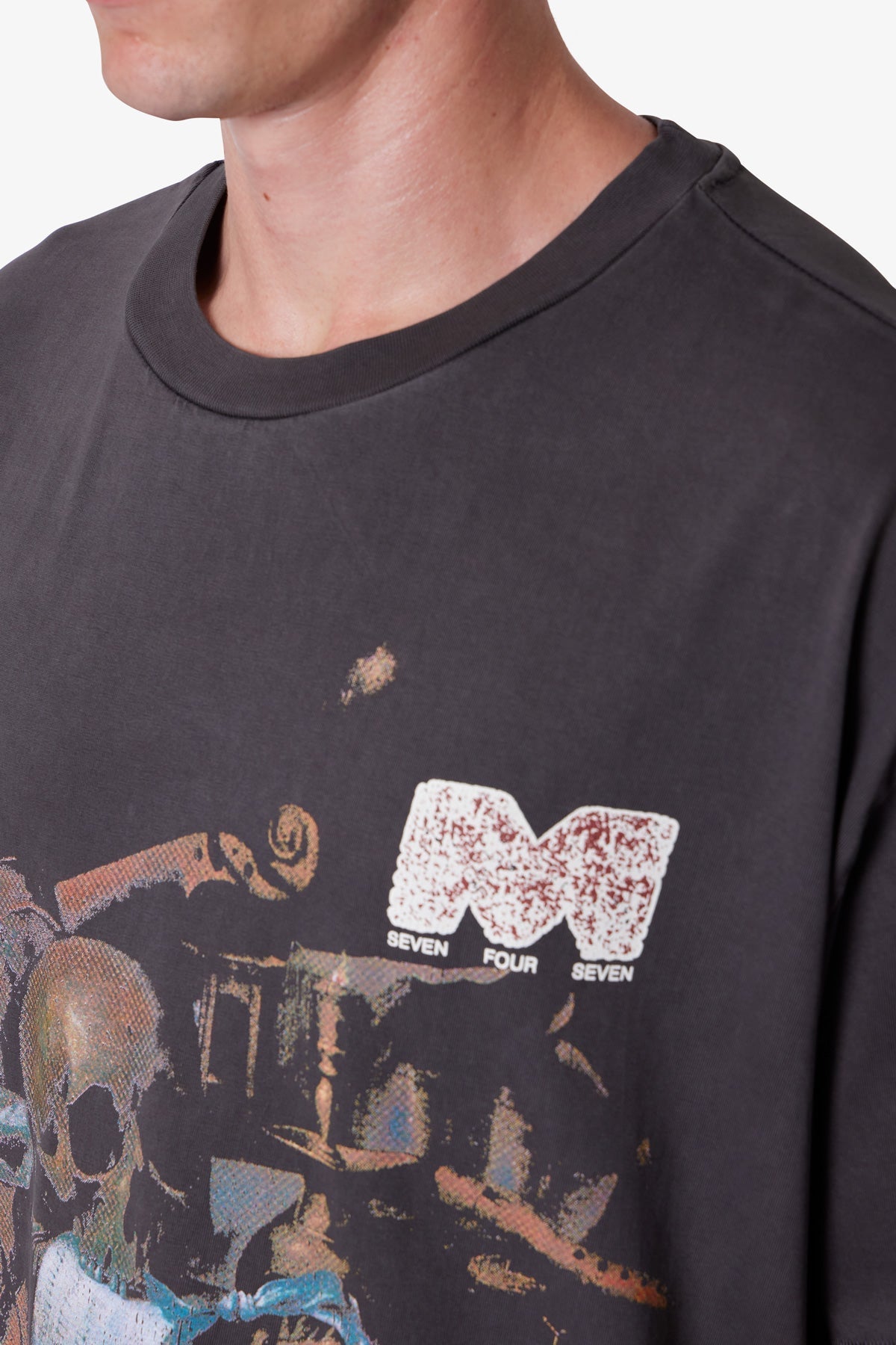 Still Life Printed Tee - Washed Black