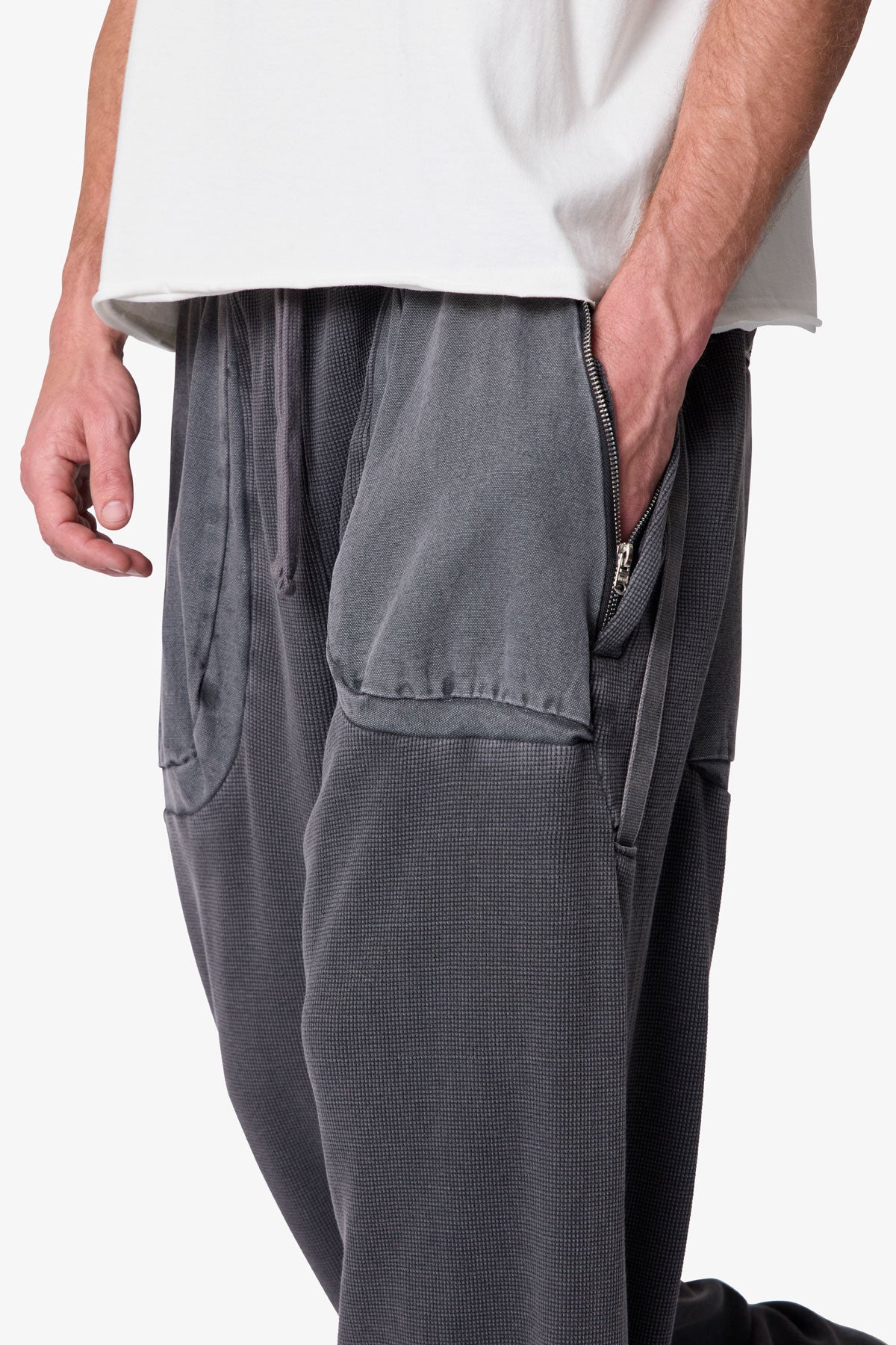 Thermal Cargo Sweatpants - Grey