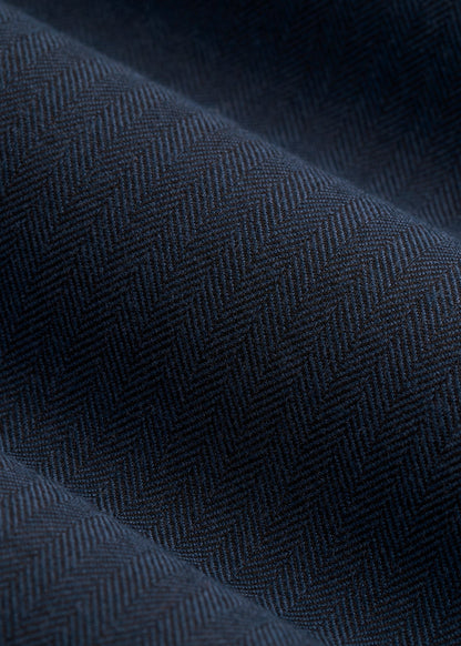 Core Blazer for Tall Men in Navy Blue Herringbone