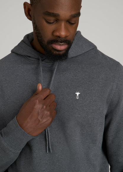 Core Motion Fleece Popover Hoodie for Tall Men in Charcoal Mix