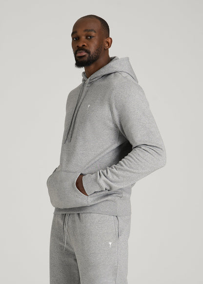Core Motion Fleece Popover Hoodie for Tall Men in Heathered Grey