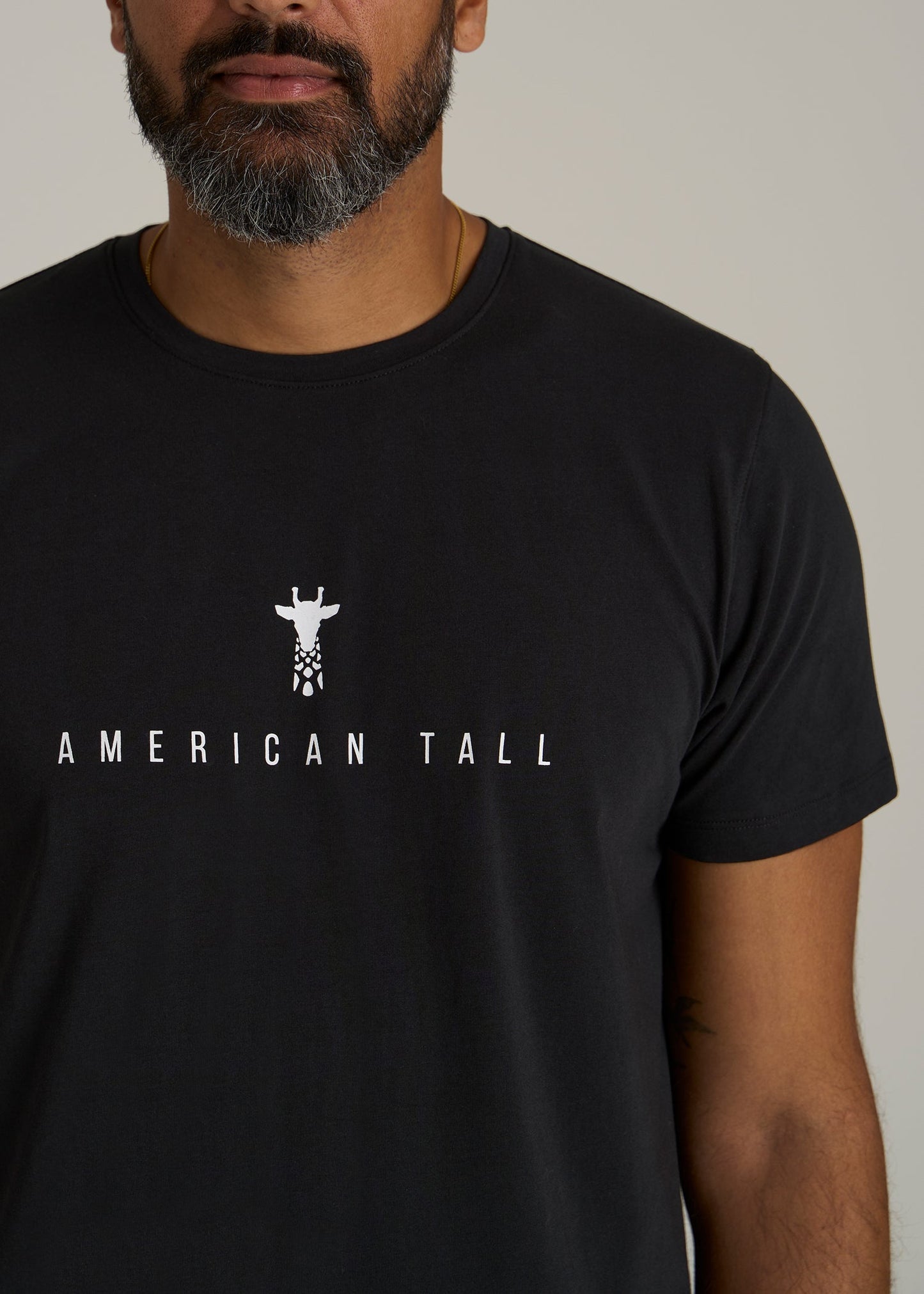 Regular Corporate Logo Tee for Men in Black