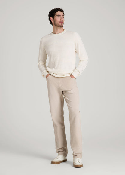 STRAIGHT-LEG Stretch Corduroy Pants for Tall Men in Drywall Tan