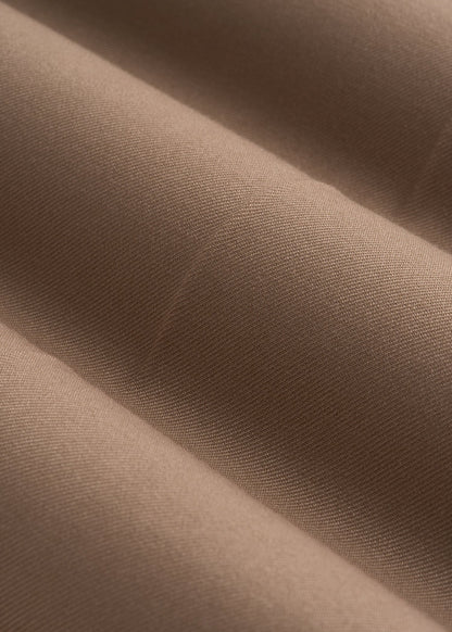 Relaxed Pleated Trousers for Tall Men in Dark Sand