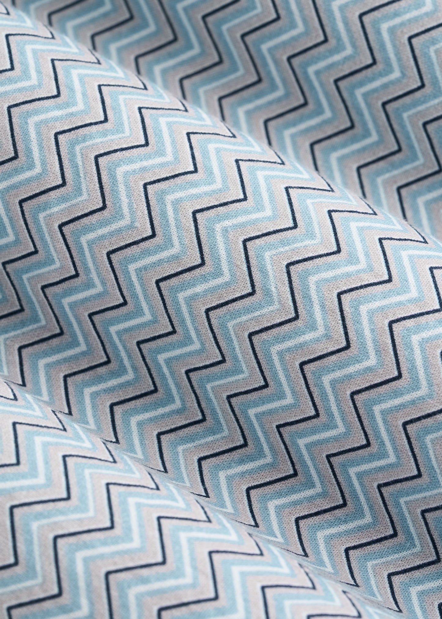 Short Sleeve Shirt for Tall Men in Ice Blue Abstract Stripe