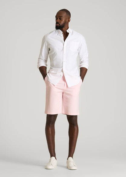 Stretch Commuter Chino Short for Tall Men in Barely Pink