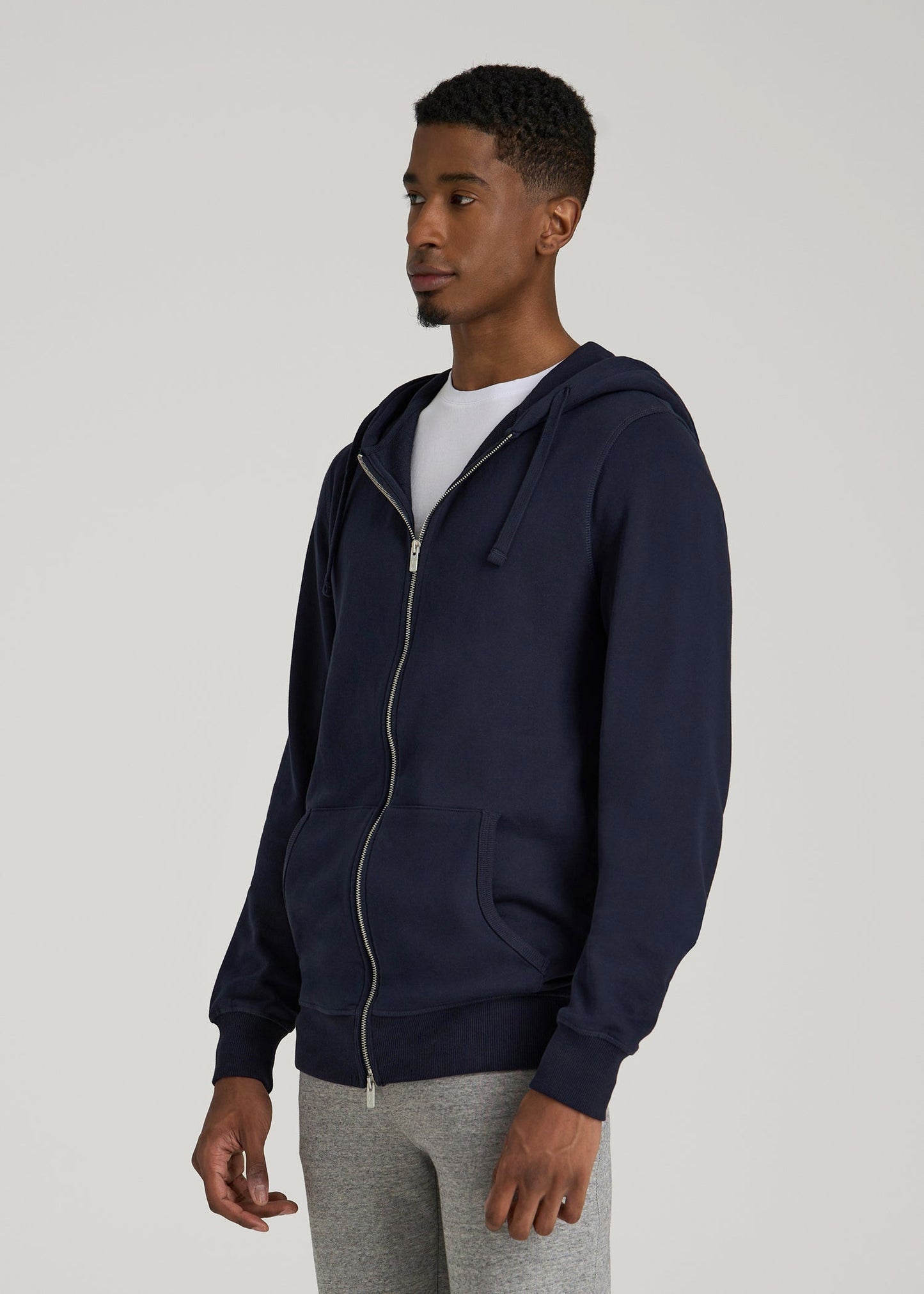 Wearever 2.0 French Terry Full-Zip Hoodie for Tall Men in Evening Blue