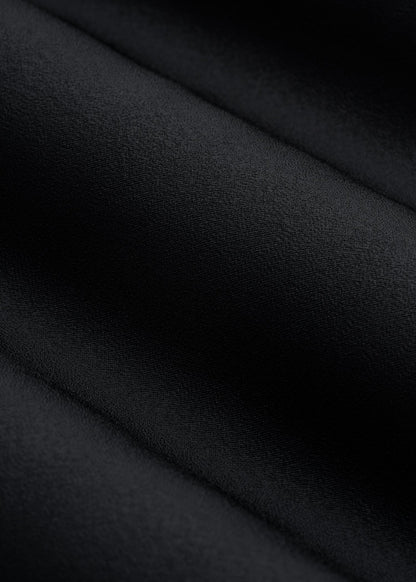 Satin Blouse With Bow for Tall Women in Black