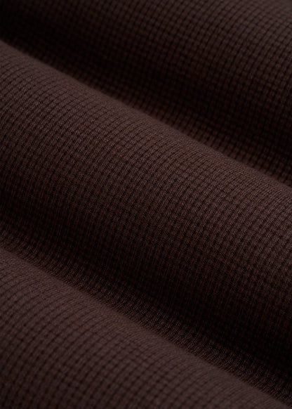 Open-Bottom Waffle Lounge Pants for Tall Women in Espresso