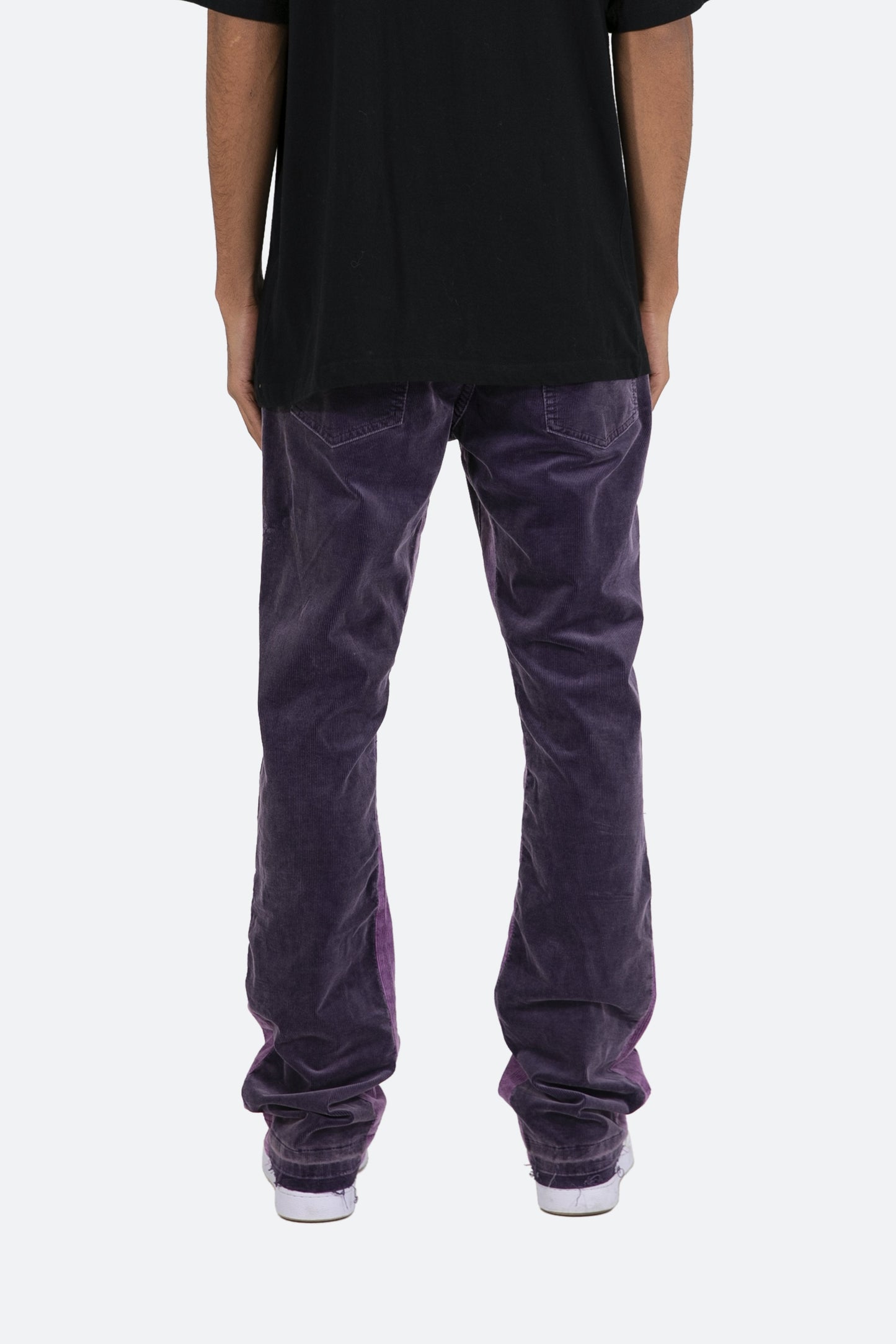 B428 Corduroy Flare Pants - Purple
