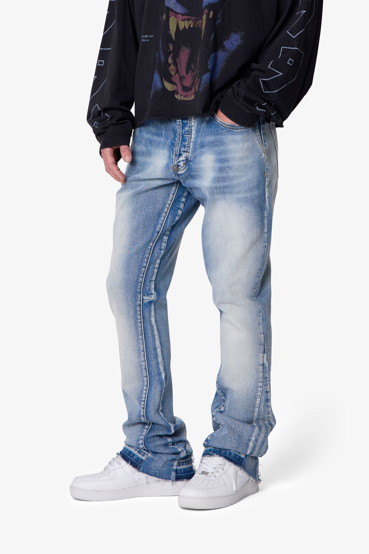 B484 Flare Denim - Blue