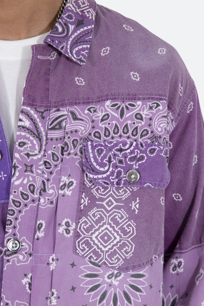 Bandana Trucker Shirt - Purple