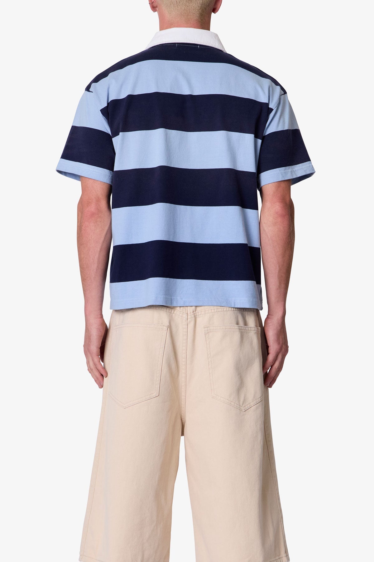 Big Stripe S/S Rugby Shirt - Blue