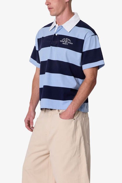 Big Stripe S/S Rugby Shirt - Blue