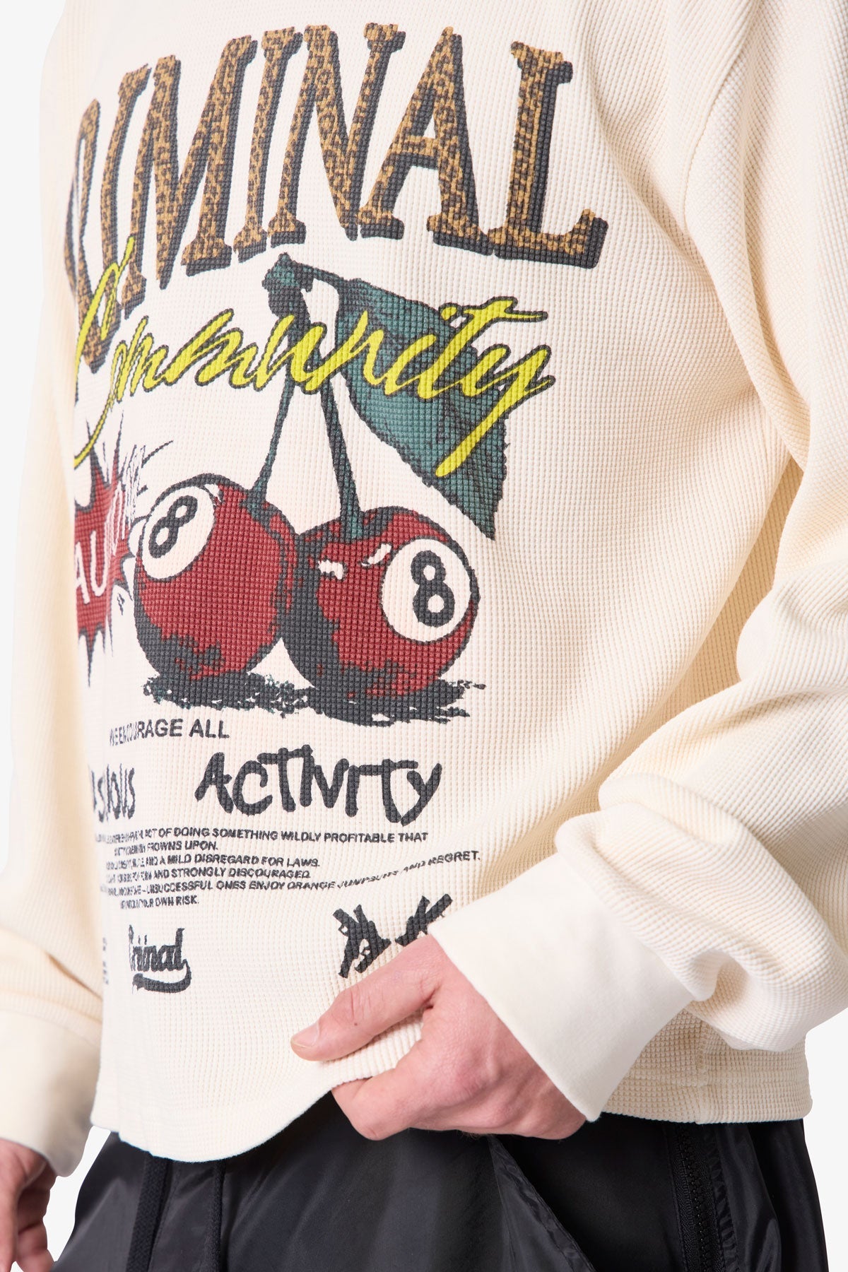 Criminal L/S Thermal Shirt - White