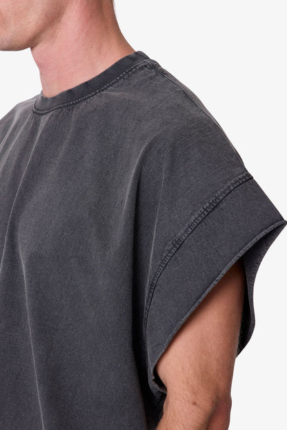 Cut Off Tee - Washed Black