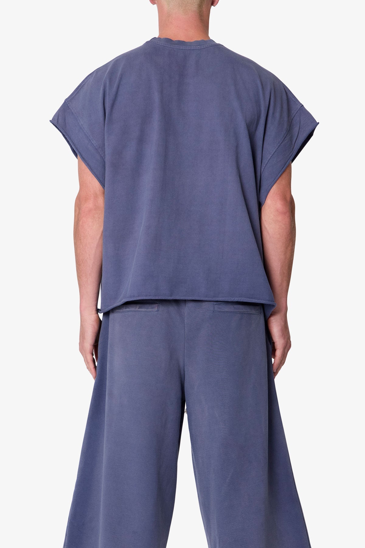 Cut Off Tee - Washed Navy