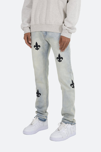 D112 Fleur Straight Denim - Blue