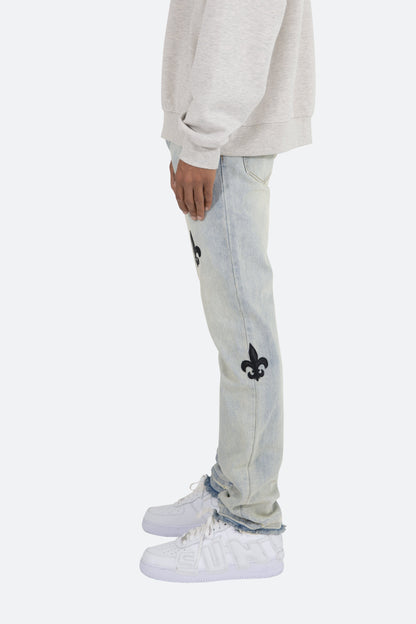 D112 Fleur Straight Denim - Blue