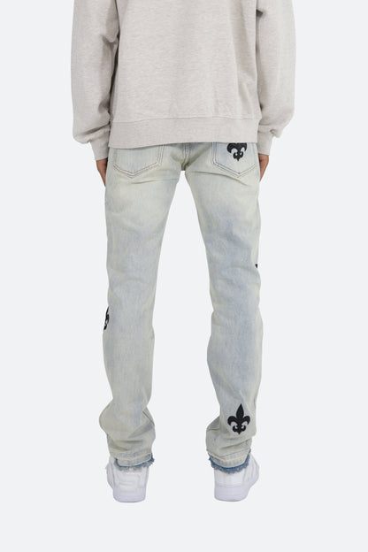 D112 Fleur Straight Denim - Blue