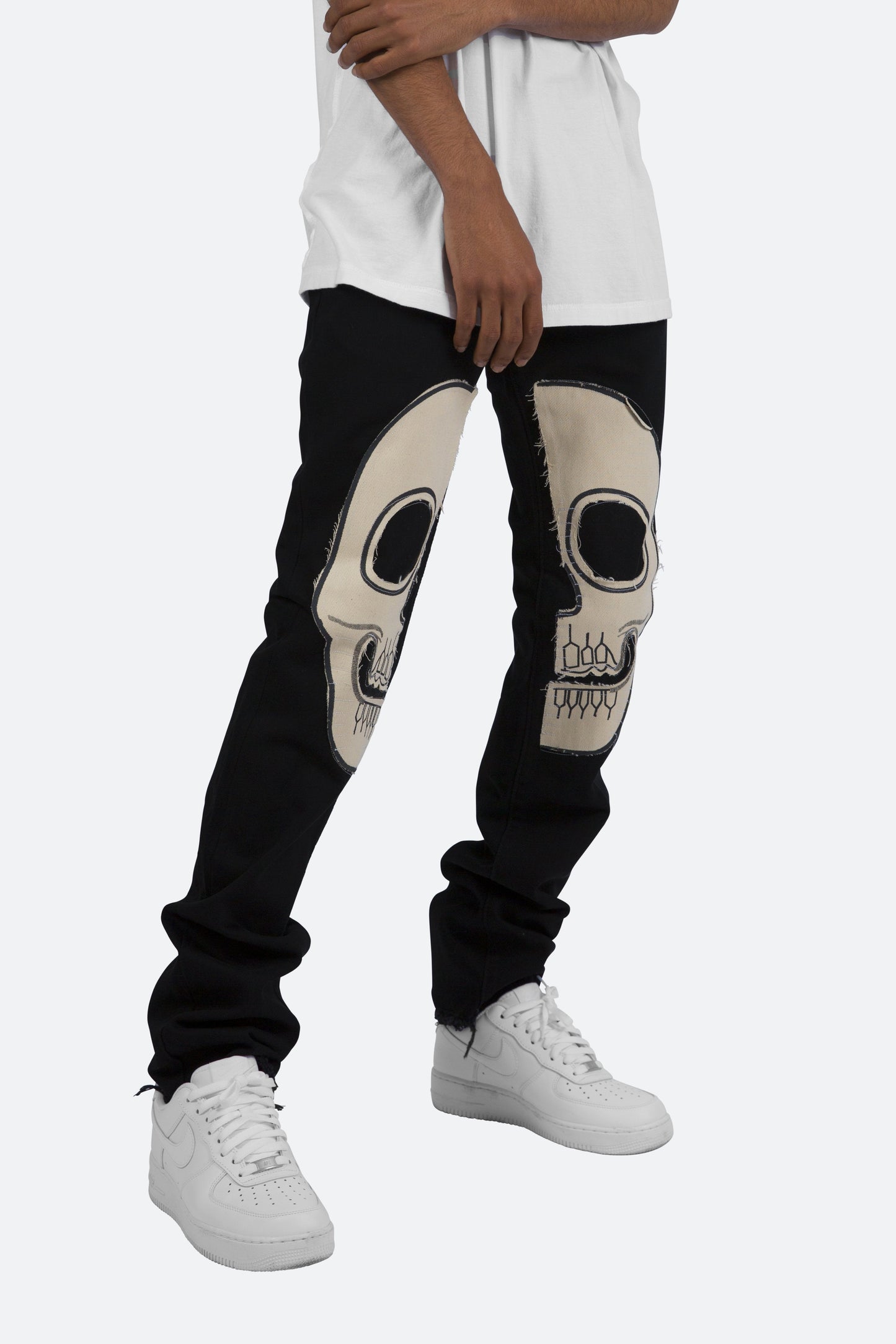 D181 Straight Denim - Black/White