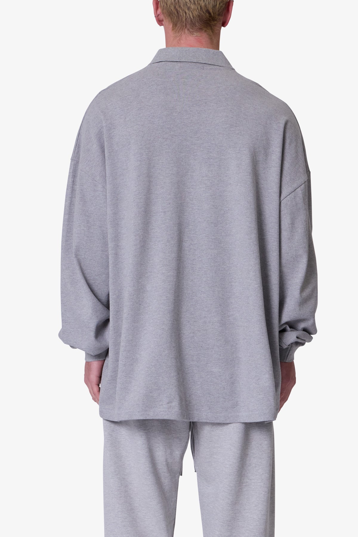 Every Day L/S Polo - Marled Grey