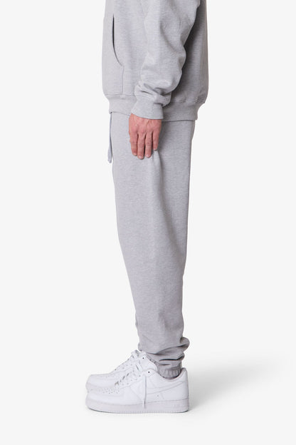 Heavy Basic Sweatpants - Marled Grey