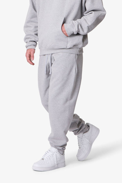 Heavy Basic Sweatpants - Marled Grey