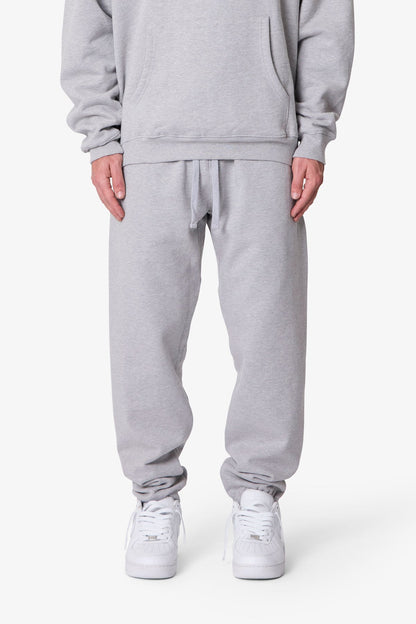 Heavy Basic Sweatpants - Marled Grey