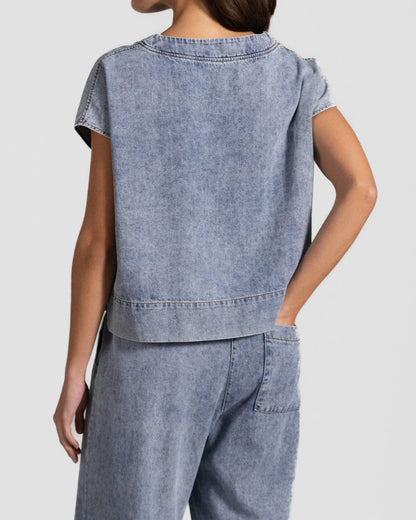 Brooke Elastic Waist Jeans | Denim Blue