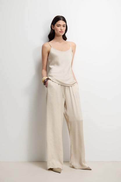 Cordelia Satin Vest | Light Beige