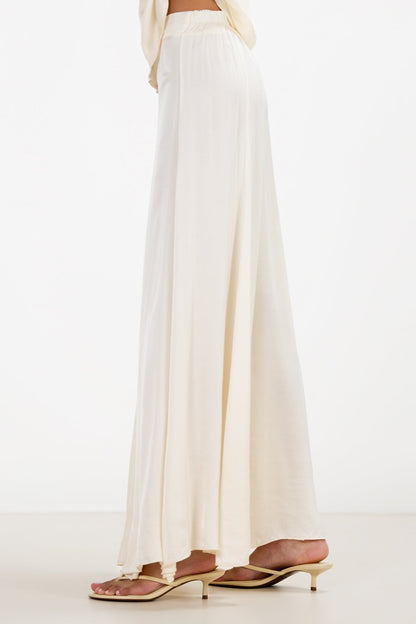 Gigi Satin Trousers | Ivory
