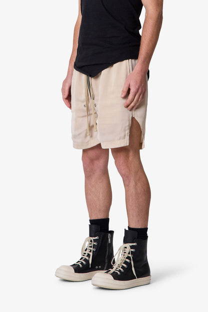 Lightweight Zippered Shorts - Tan