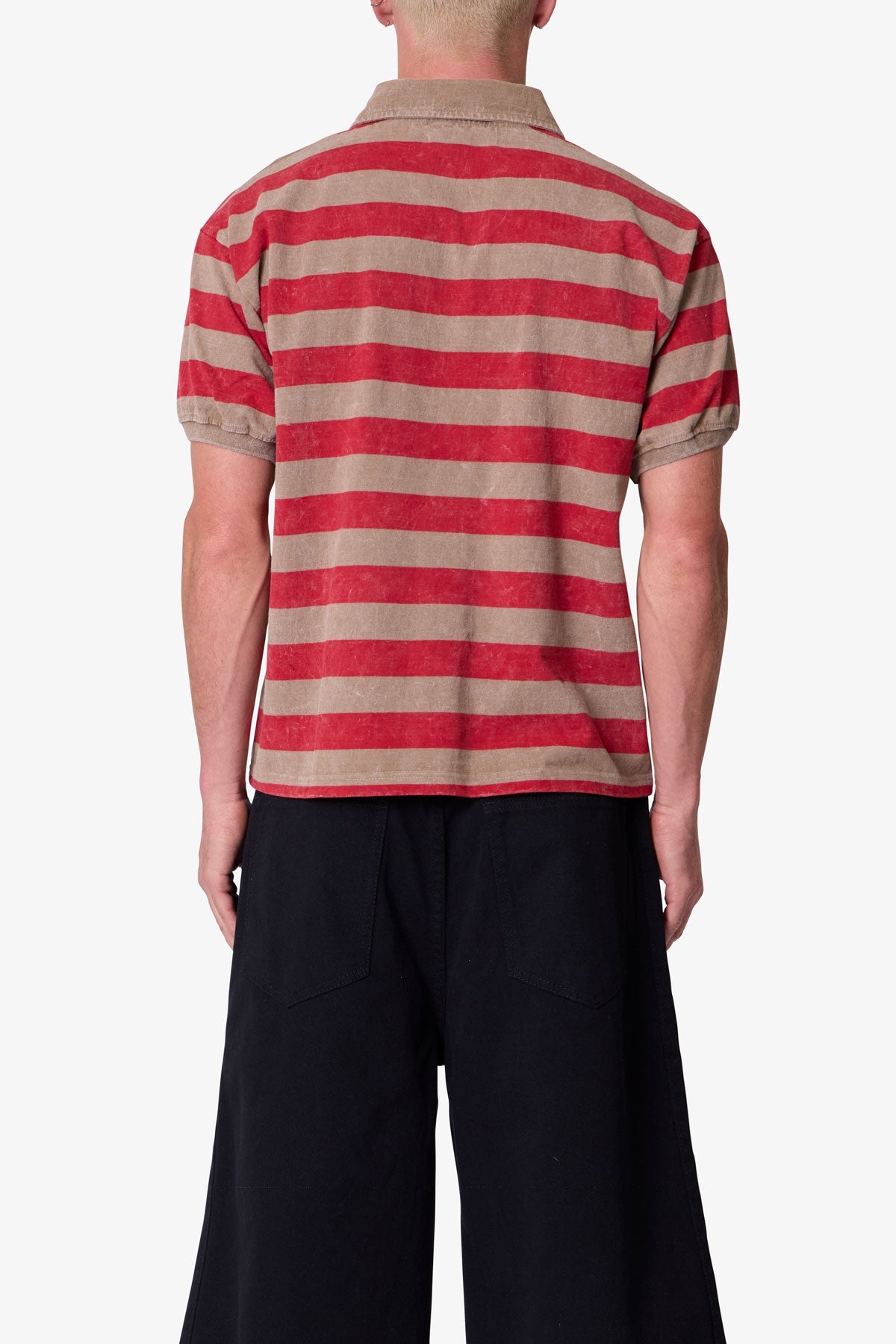Mini Stripe S/S Rugby Shirt - Brown