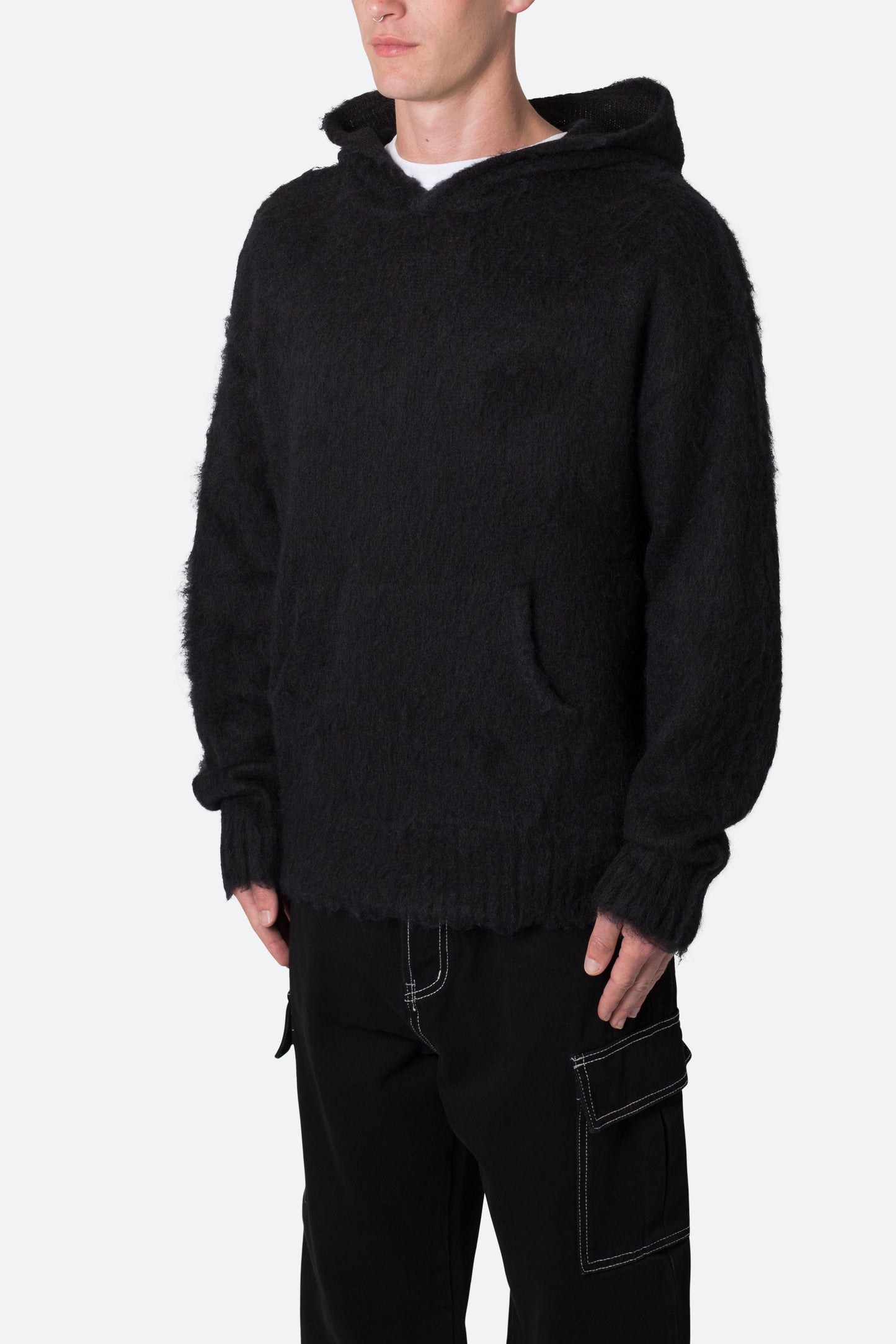 Mohair Hoodie - Black
