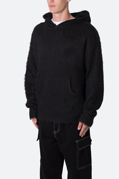 Mohair Hoodie - Black