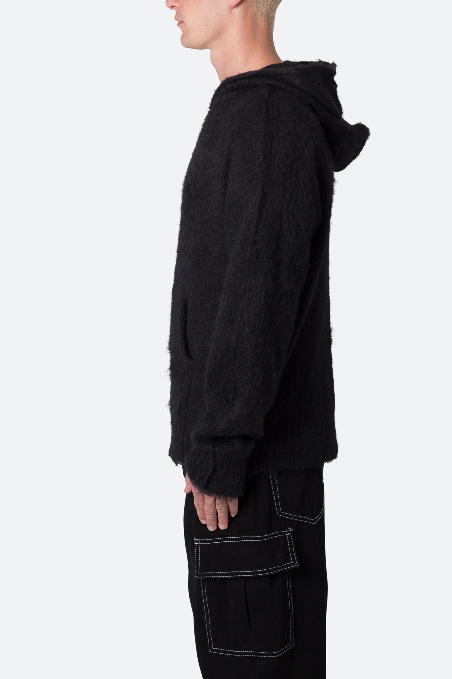 Mohair Hoodie - Black