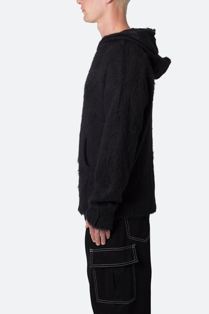 Mohair Hoodie - Black