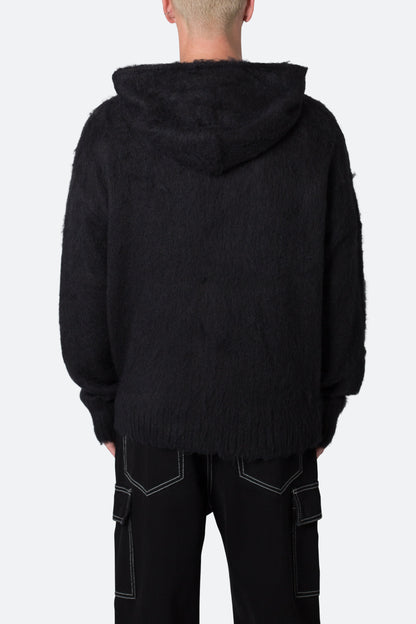 Mohair Hoodie - Black