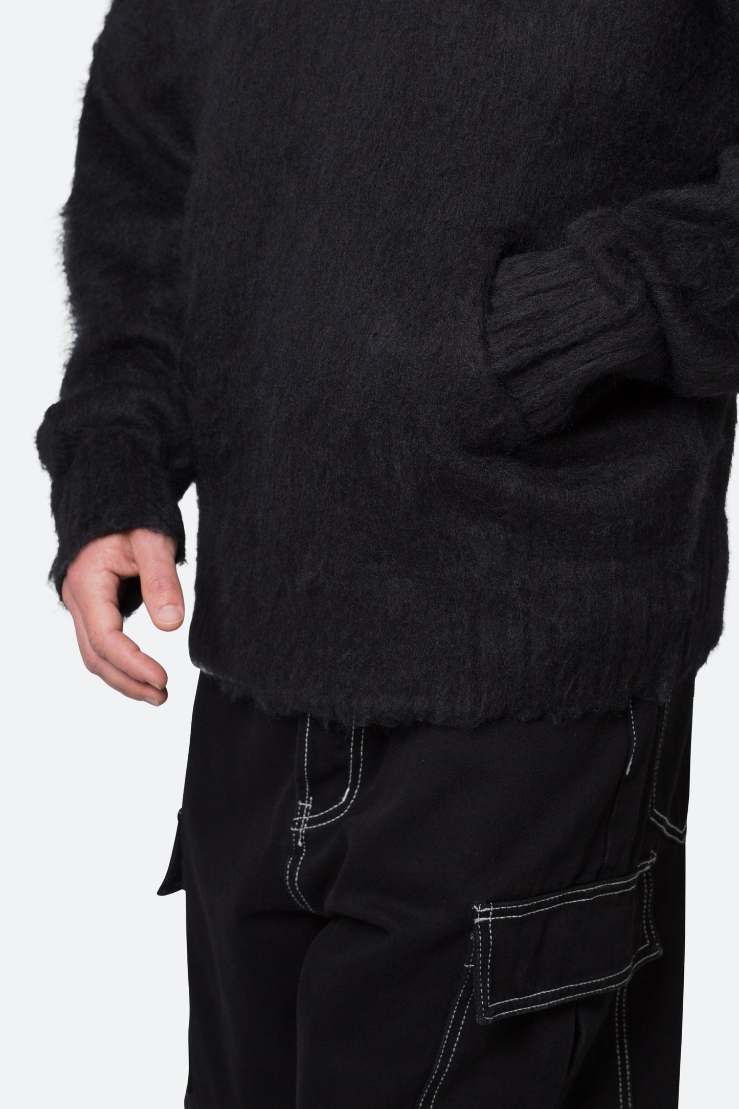 Mohair Hoodie - Black