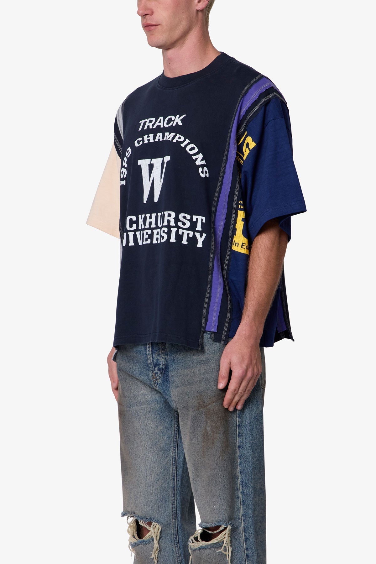 Multi Paneled Track Tee - Multi