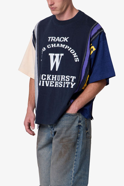 Multi Paneled Track Tee - Multi