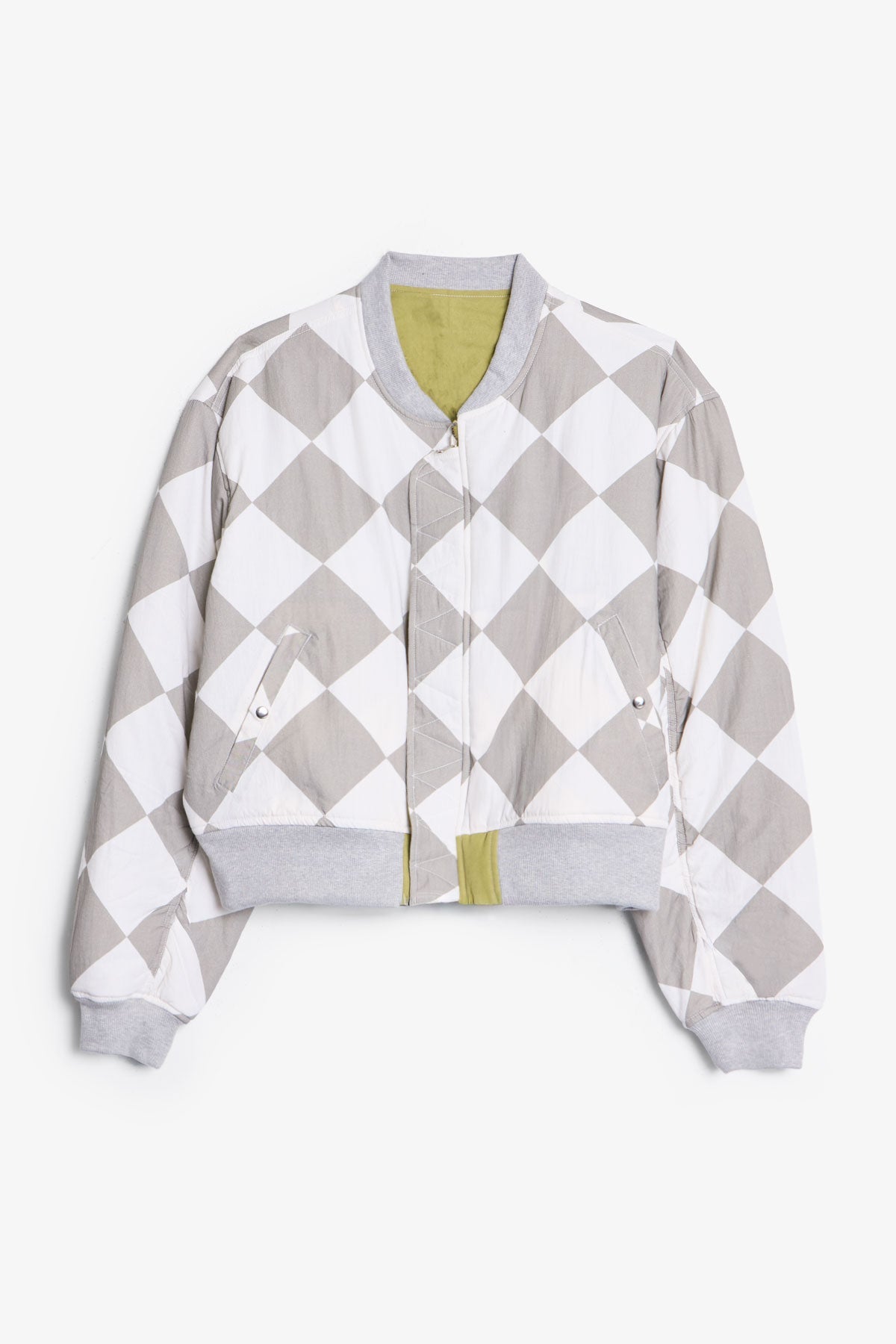 Overwashed Reversible Bomber Jacket - Olive