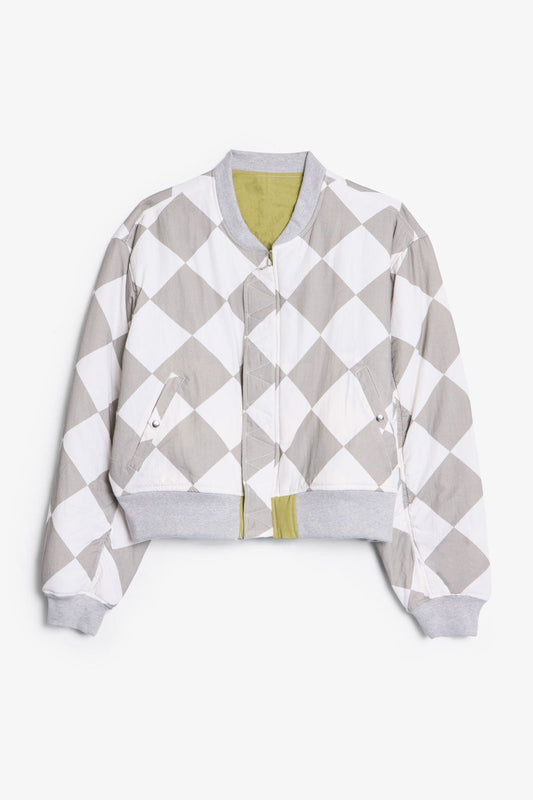 Overwashed Reversible Bomber Jacket - Olive