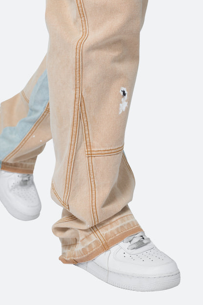 Painter Flare Overalls - Khaki