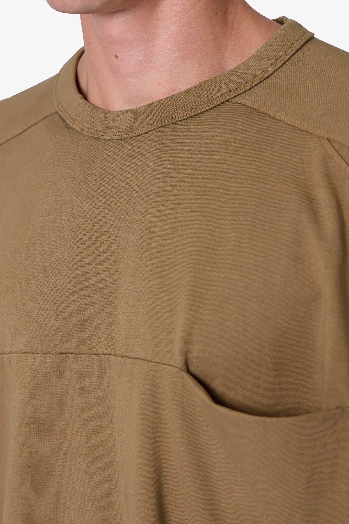 Paneled Hidden Pocket Tee - Washed Earth