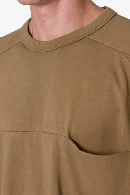 Paneled Hidden Pocket Tee - Washed Earth