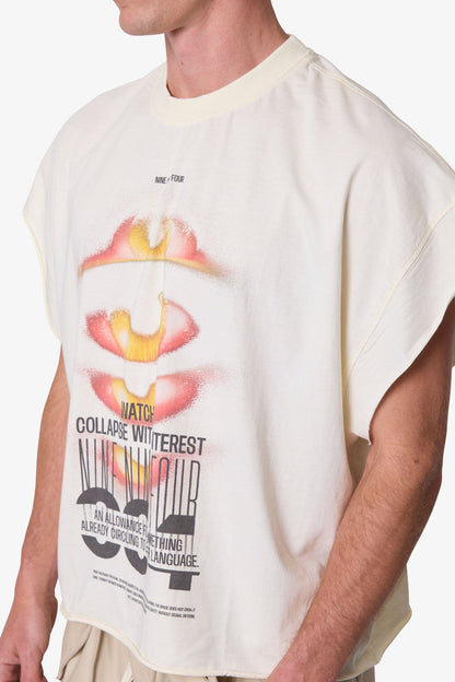 Retina Cut Off Tee - Off White
