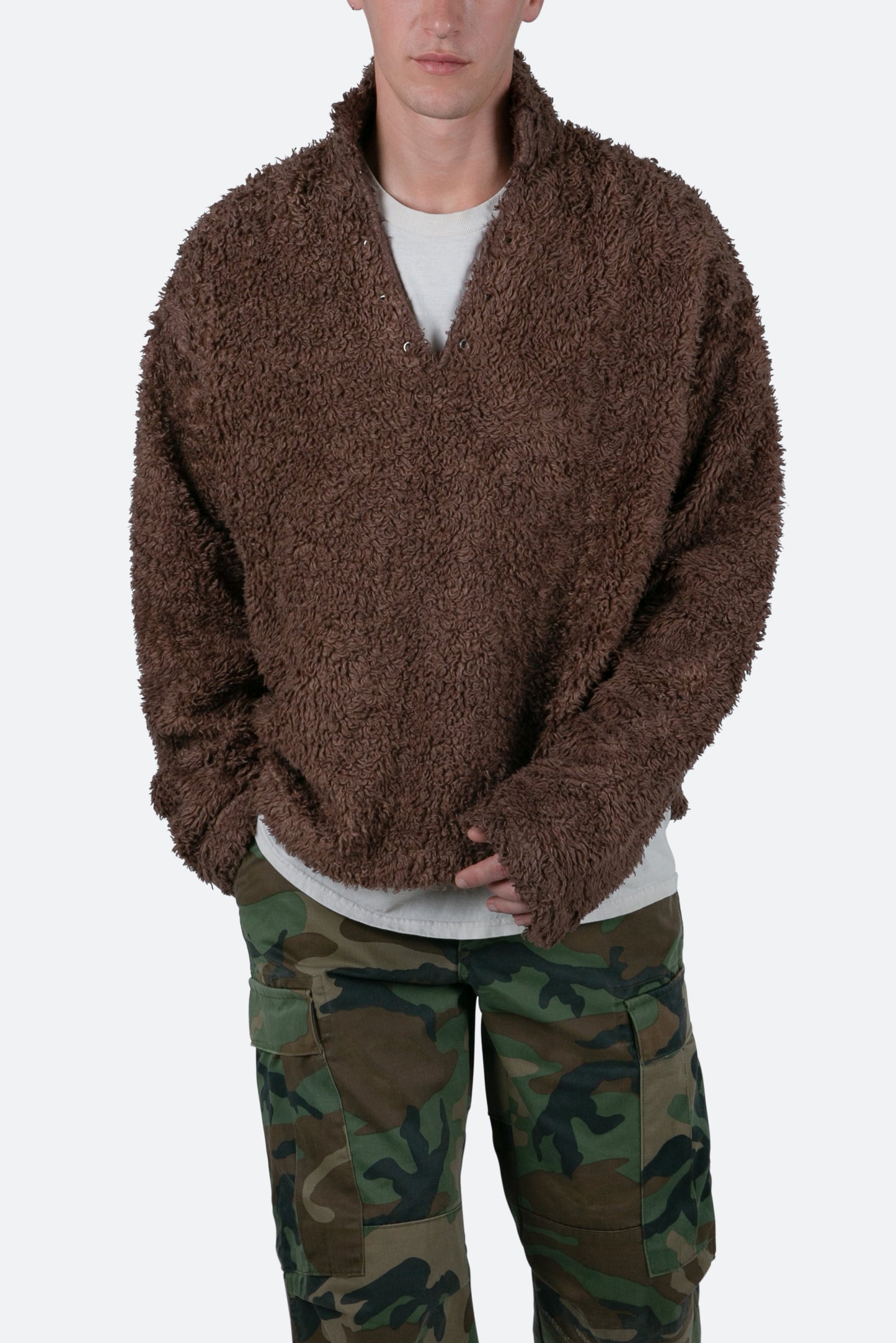 Sherpa Pullover - Brown